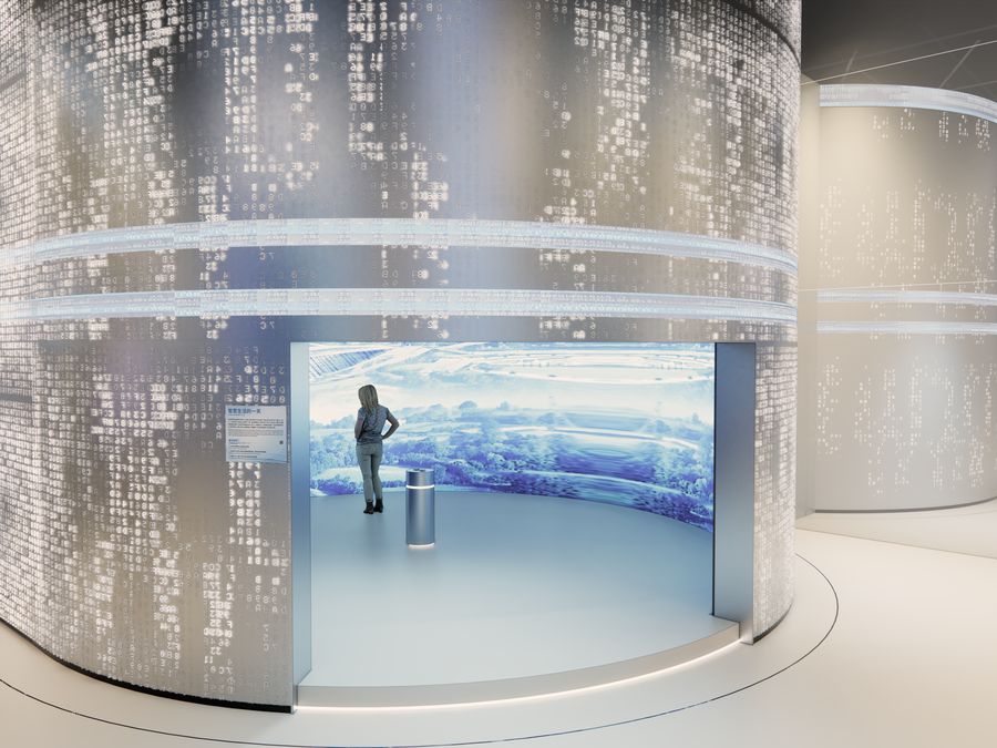 Installed exhibits in the museum