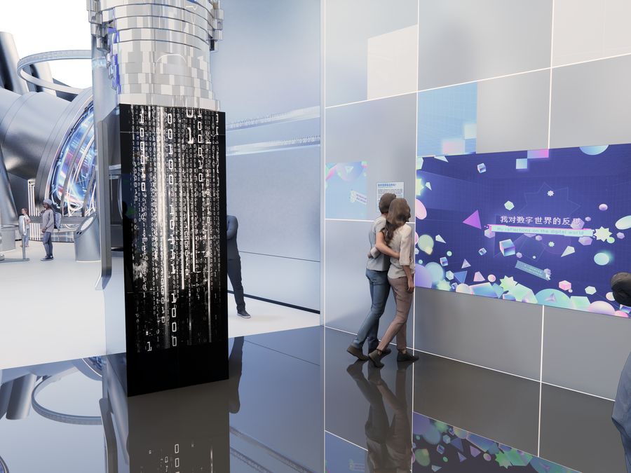 Installed exhibits in the museum