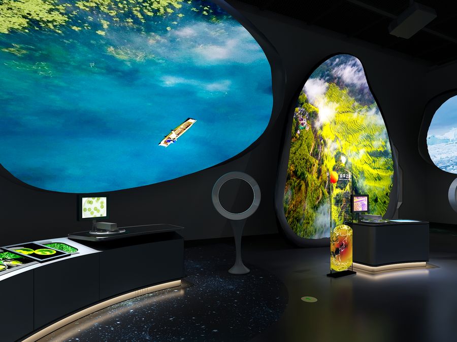 Earth Science exhibit installation
