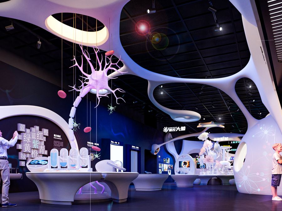 Body, Brain & AI exhibit installation