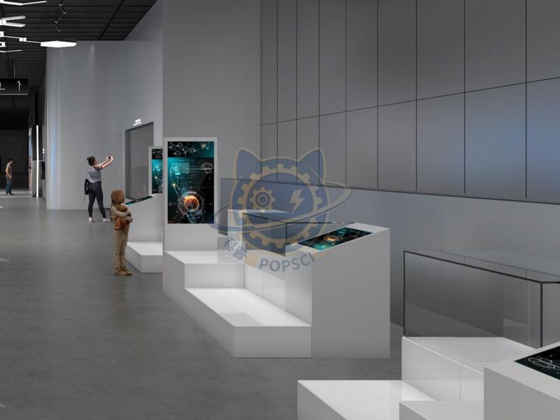 Achievement display platform — City & Society exhibit for science museums