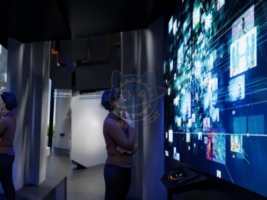An all encompassing social network — Frontier Technology exhibit for science museums