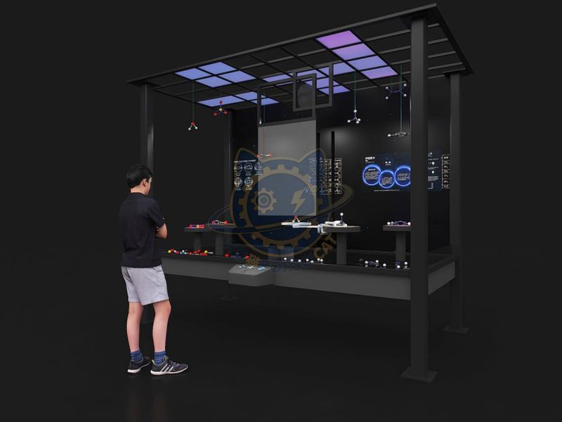 Assembling atoms — Frontier Technology exhibit for science museums