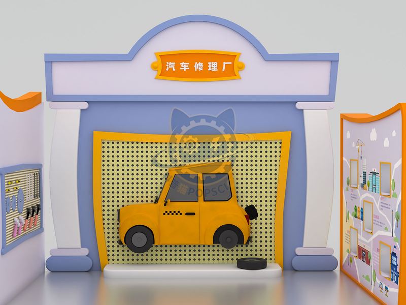auto repair shop — Children's Discovery exhibit for science museums