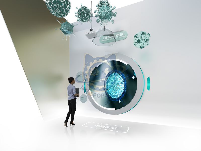 The battle between the human body and viruses — Life Science & Health exhibit for science museums