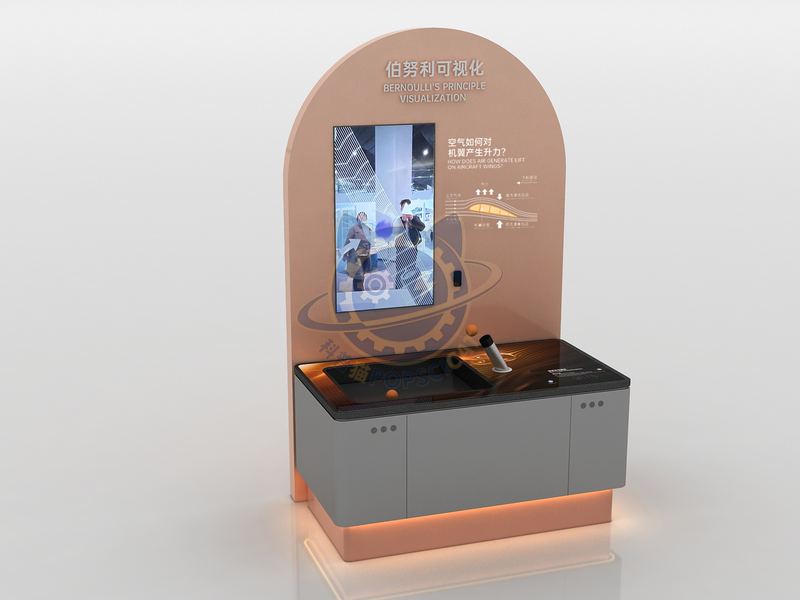 Bernoulli visualization — Basic Science exhibit for science museums