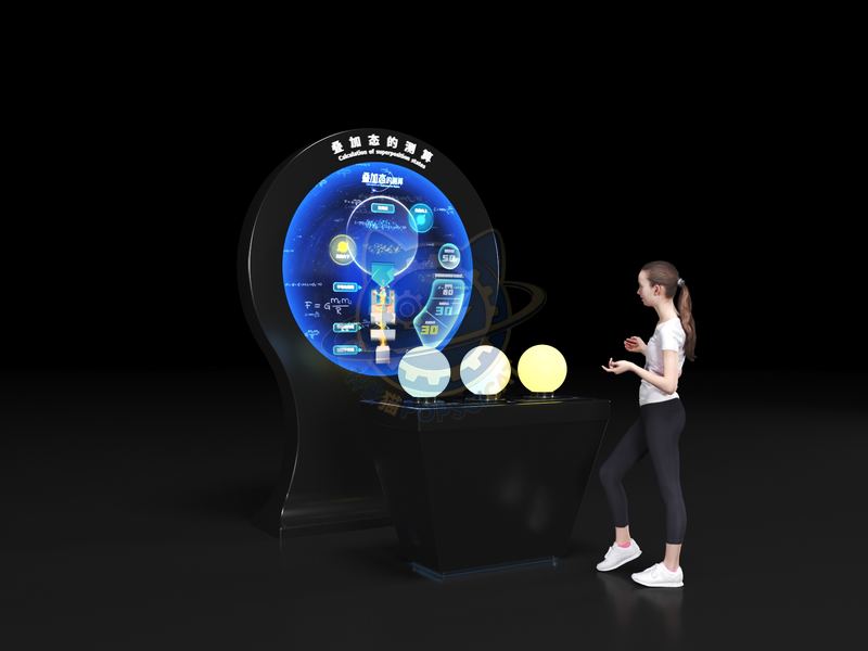 Calculation of superposition state — Frontier Technology exhibit for science museums