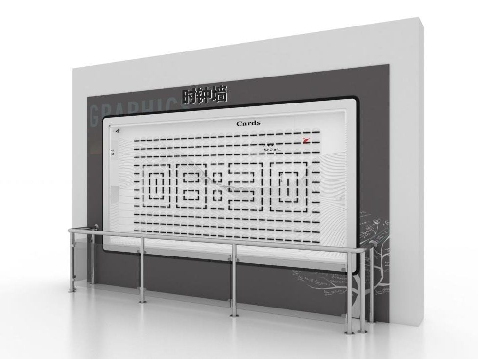 Clock Wall — Technology & Everyday Life exhibit for science museums