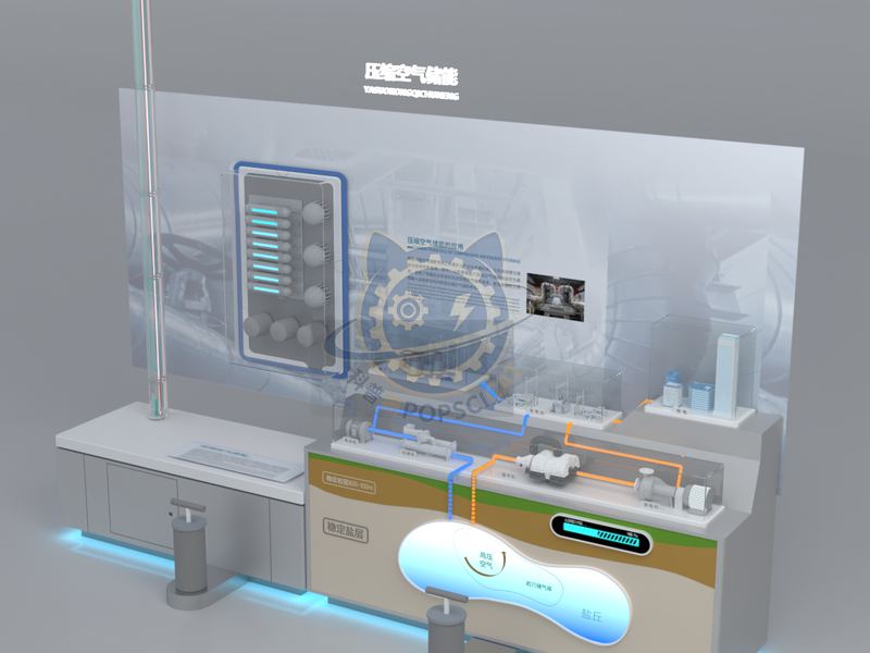 Compressed air energy storage — Frontier Technology exhibit for science museums
