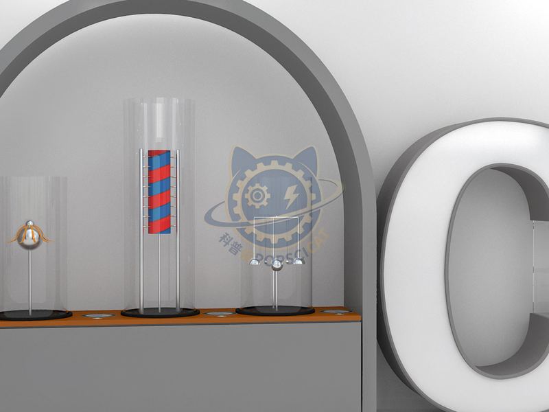 Coulomb's law (electrostatic bell, electrostatic drum, electrostatic floating paper) — Basic Science exhibit for science museums