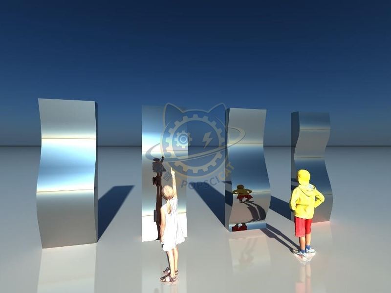 distorting mirror — Signature & Outdoor exhibit for science museums