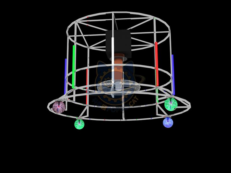 Electromagnetic Stage - Tesla Discharge — Basic Science exhibit for science museums