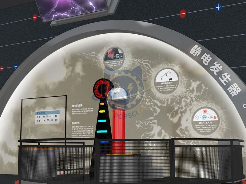 Electrostatic generator — Basic Science exhibit for science museums