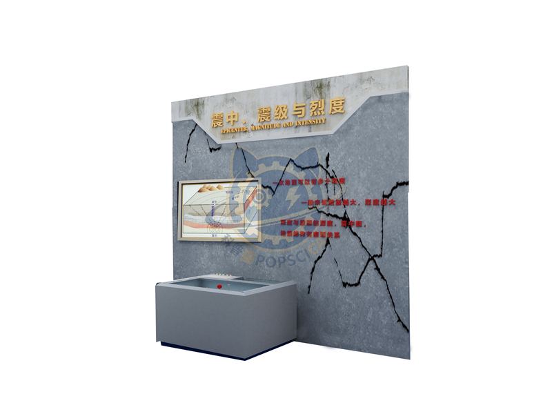 Epicenter, magnitude and intensity — Safety & Emergency exhibit for science museums