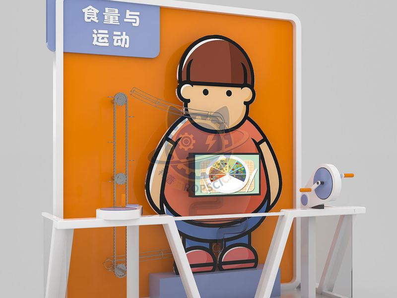 Food intake and exercise — Children's Discovery exhibit for science museums