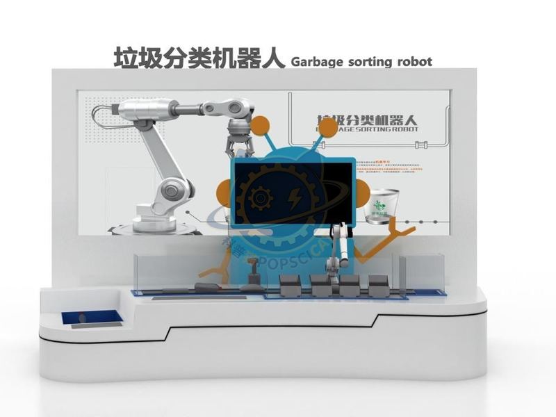 Garbage sorting robot — Technology & Everyday Life exhibit for science museums