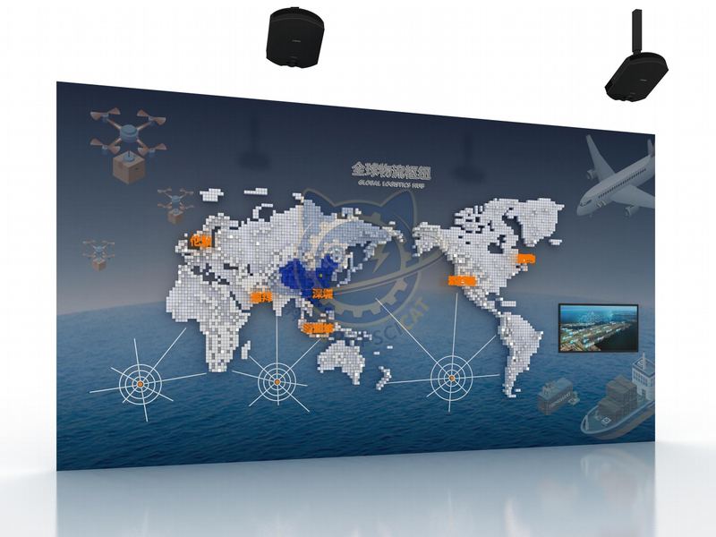 Global logistics hub — Frontier Technology exhibit for science museums
