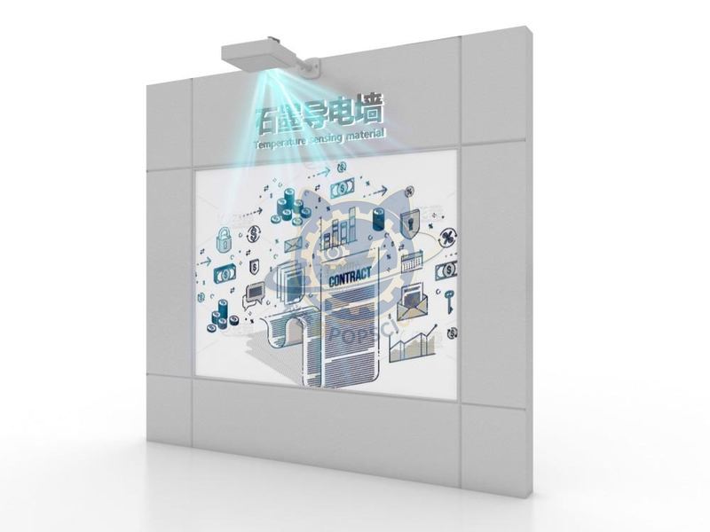 Graphite conductive wall — Basic Science exhibit for science museums