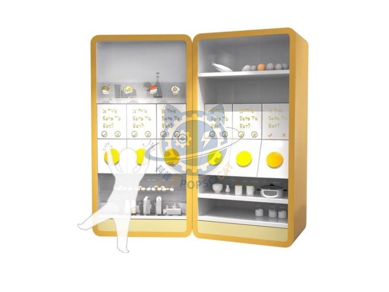 Greedy refrigerator — City & Society exhibit for science museums
