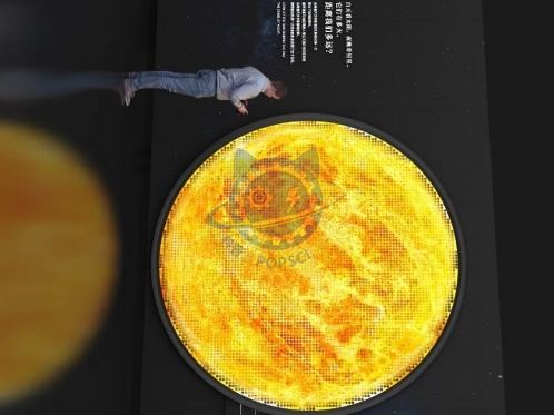 How big is the sun — Aerospace & Astronomy exhibit for science museums