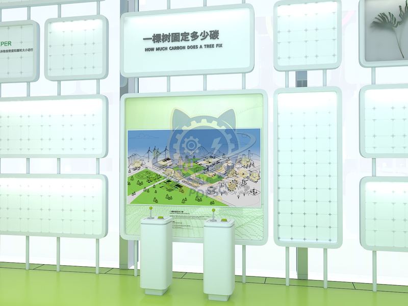 How much carbon does a tree fix — Technology & Everyday Life exhibit for science museums