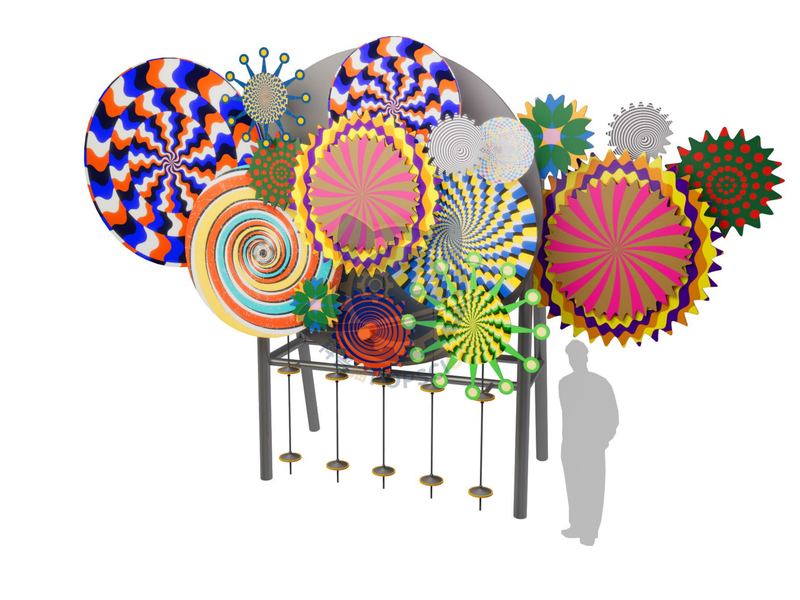 Illusion Spinner — Basic Science exhibit for science museums