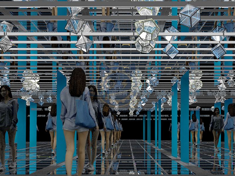 Infinite space mirror — Basic Science exhibit for science museums