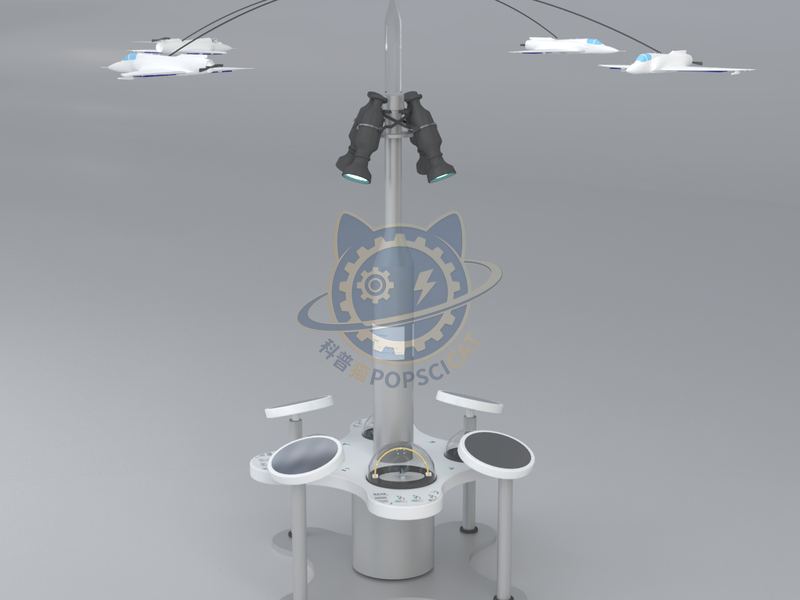 Light controlled aircraft — Frontier Technology exhibit for science museums