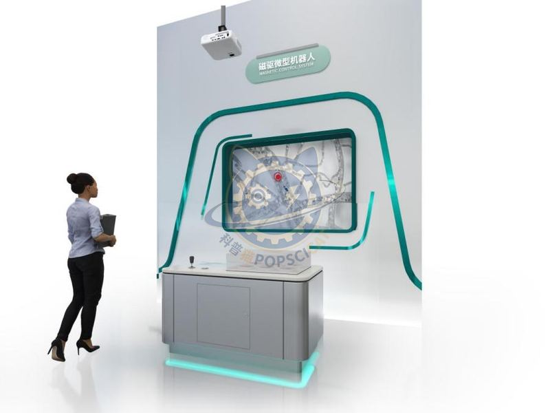 Magnetic driven micro robot — Life Science & Health exhibit for science museums