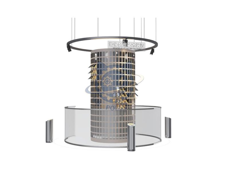 Memory alloy art installation — Frontier Technology exhibit for science museums