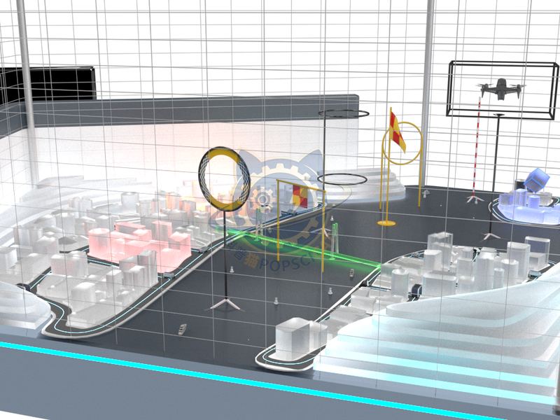Multi rotor flight experience — City & Society exhibit for science museums