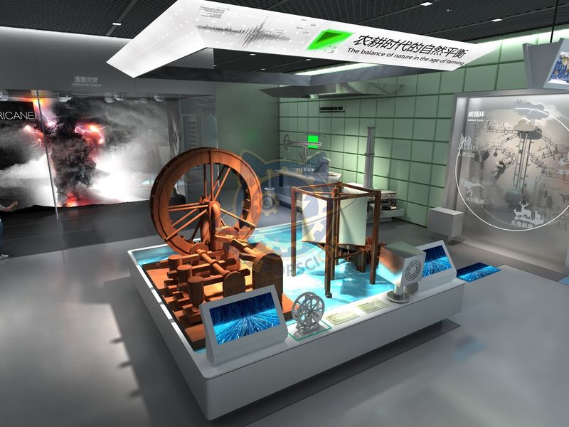 Natural Balance in the Agricultural Age - Water Mill — Technology & Everyday Life exhibit for science museums