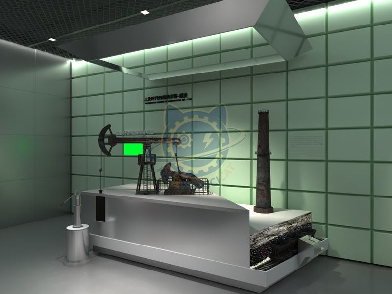 Overemission warning in the industrial era - coal — Technology & Everyday Life exhibit for science museums