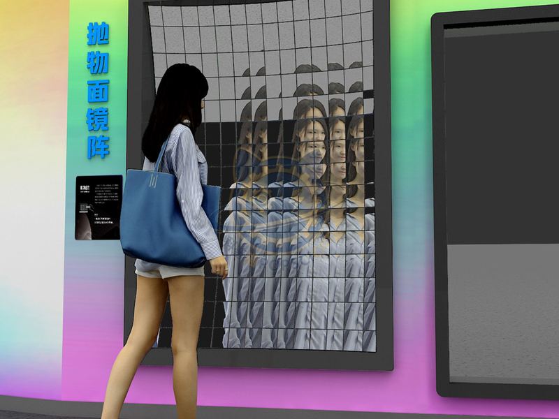 Parabolic mirror array — Basic Science exhibit for science museums