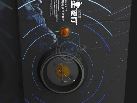 Planet retrograde — Aerospace & Astronomy exhibit for science museums