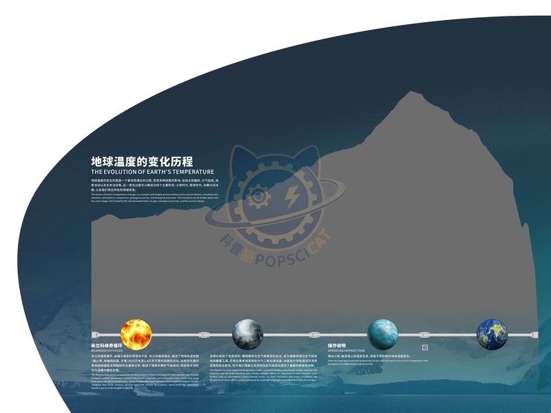 The process of temperature change on Earth — Earth & Ecology exhibit for science museums