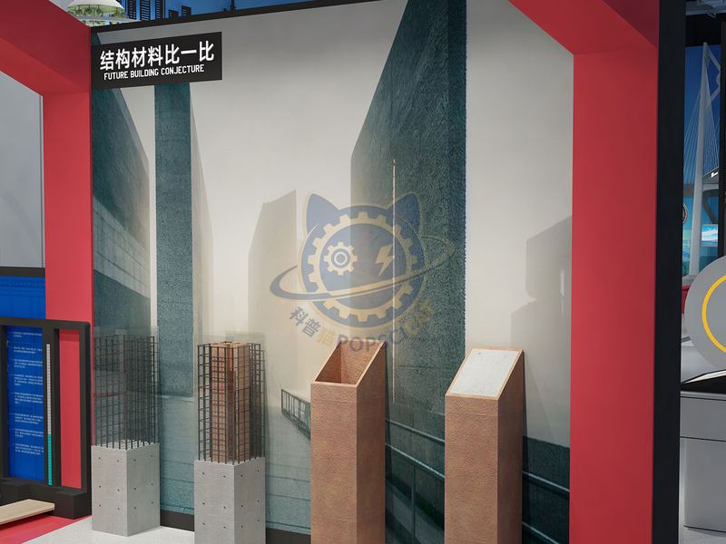 The ratio of structural materials is one to one — City & Society exhibit for science museums
