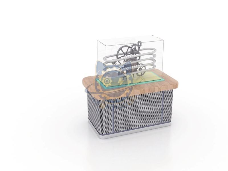 Rolling ball clock — Basic Science exhibit for science museums