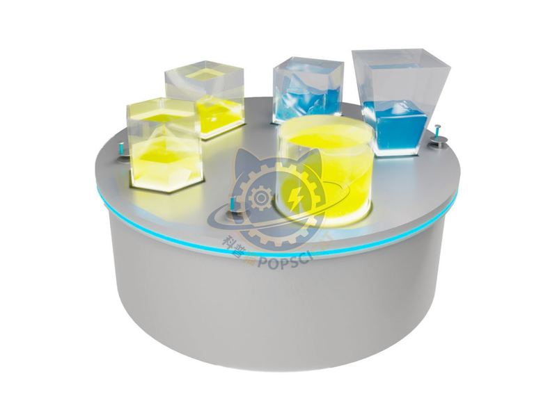 Rotating liquid surface shape