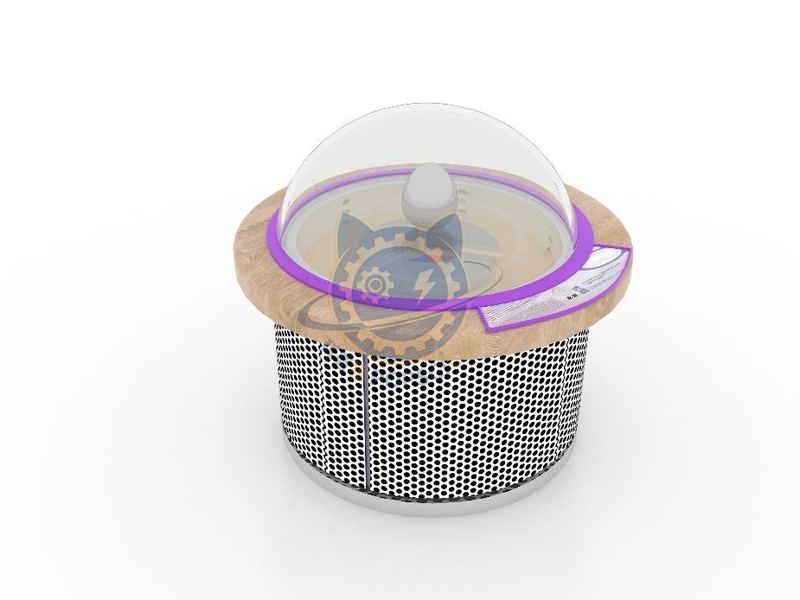 Rotating Silver Egg