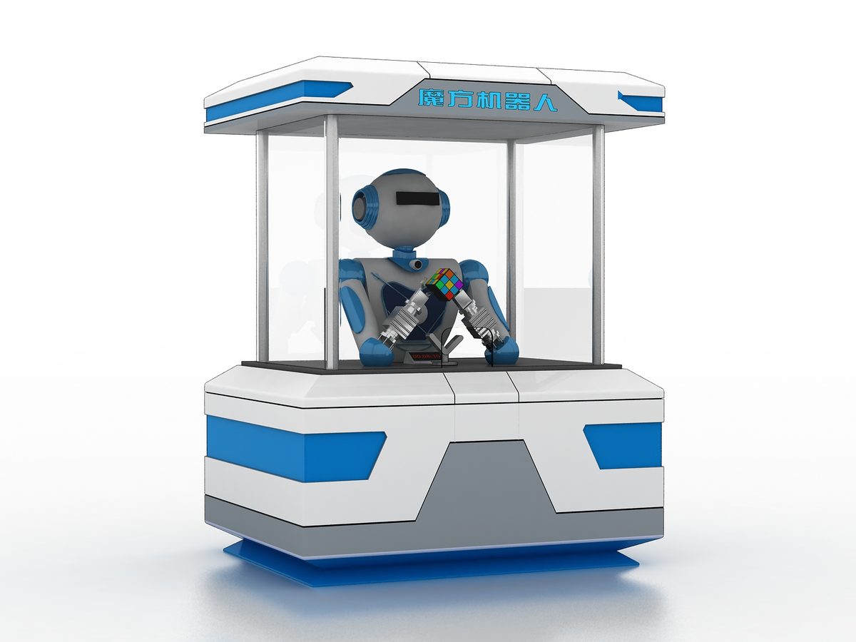 Rubik's Cube Robot — Digital & AI exhibit for science museums