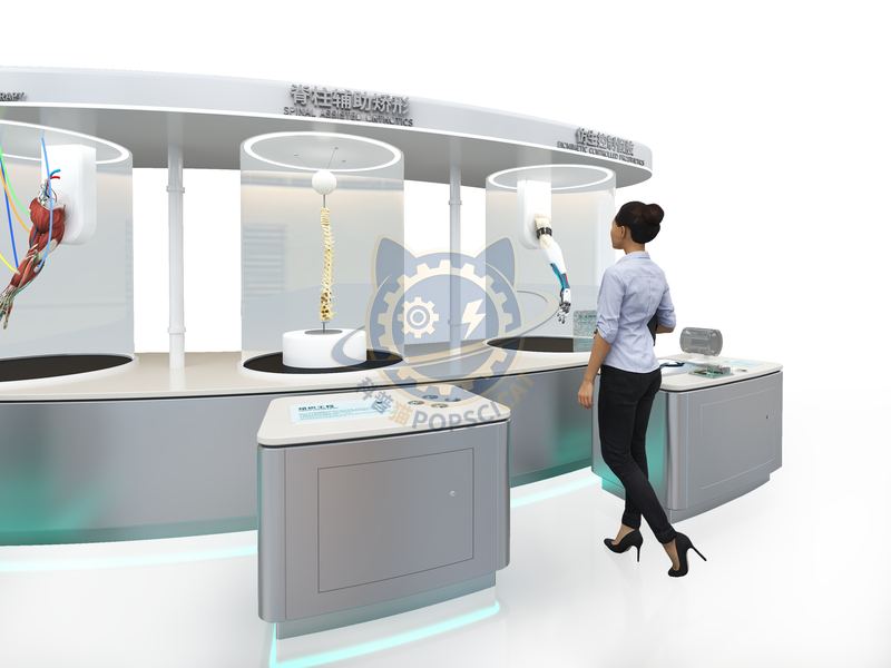Spinal assisted orthotics — Life Science & Health exhibit for science museums