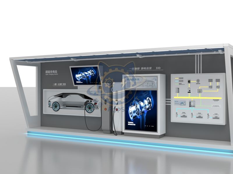 Supercharger Station — Frontier Technology exhibit for science museums