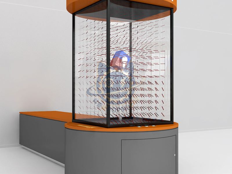 Three-dimensional magnetic field lines — Basic Science exhibit for science museums