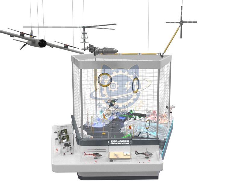 Transmission Control of Helicopter — City & Society exhibit for science museums
