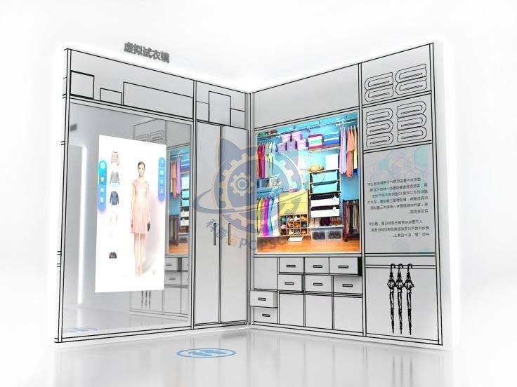 Virtual dressing mirror — Technology & Everyday Life exhibit for science museums