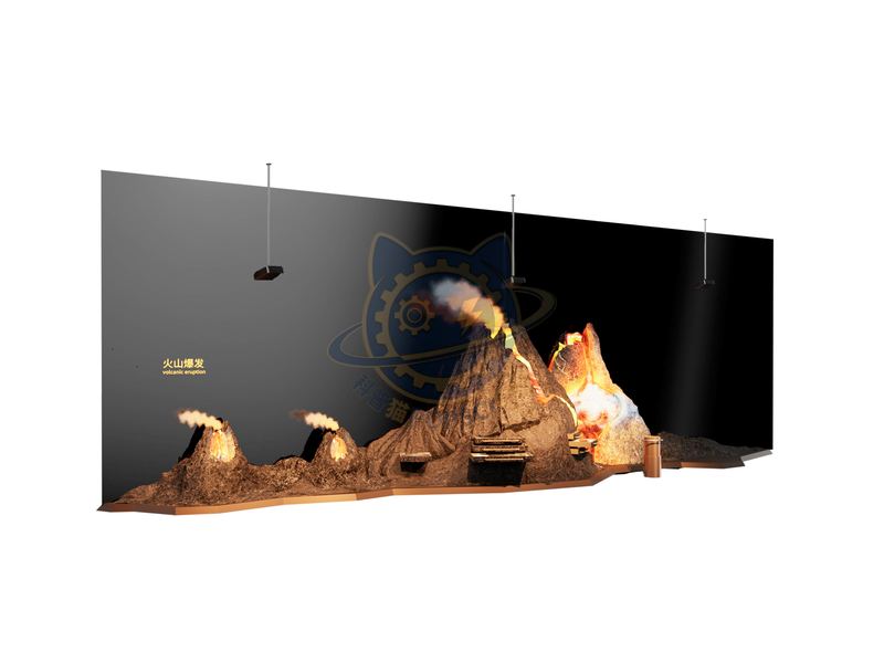 Volcanic eruption — Earth & Ecology exhibit for science museums
