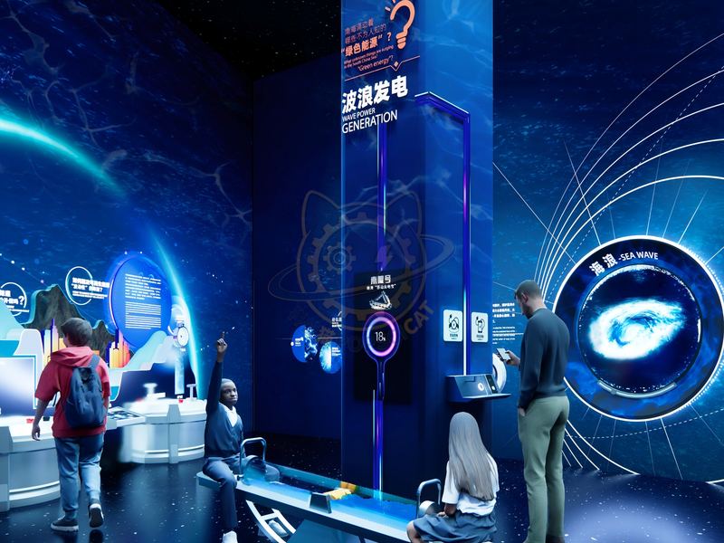 Wave power generation — Earth & Ecology exhibit for science museums