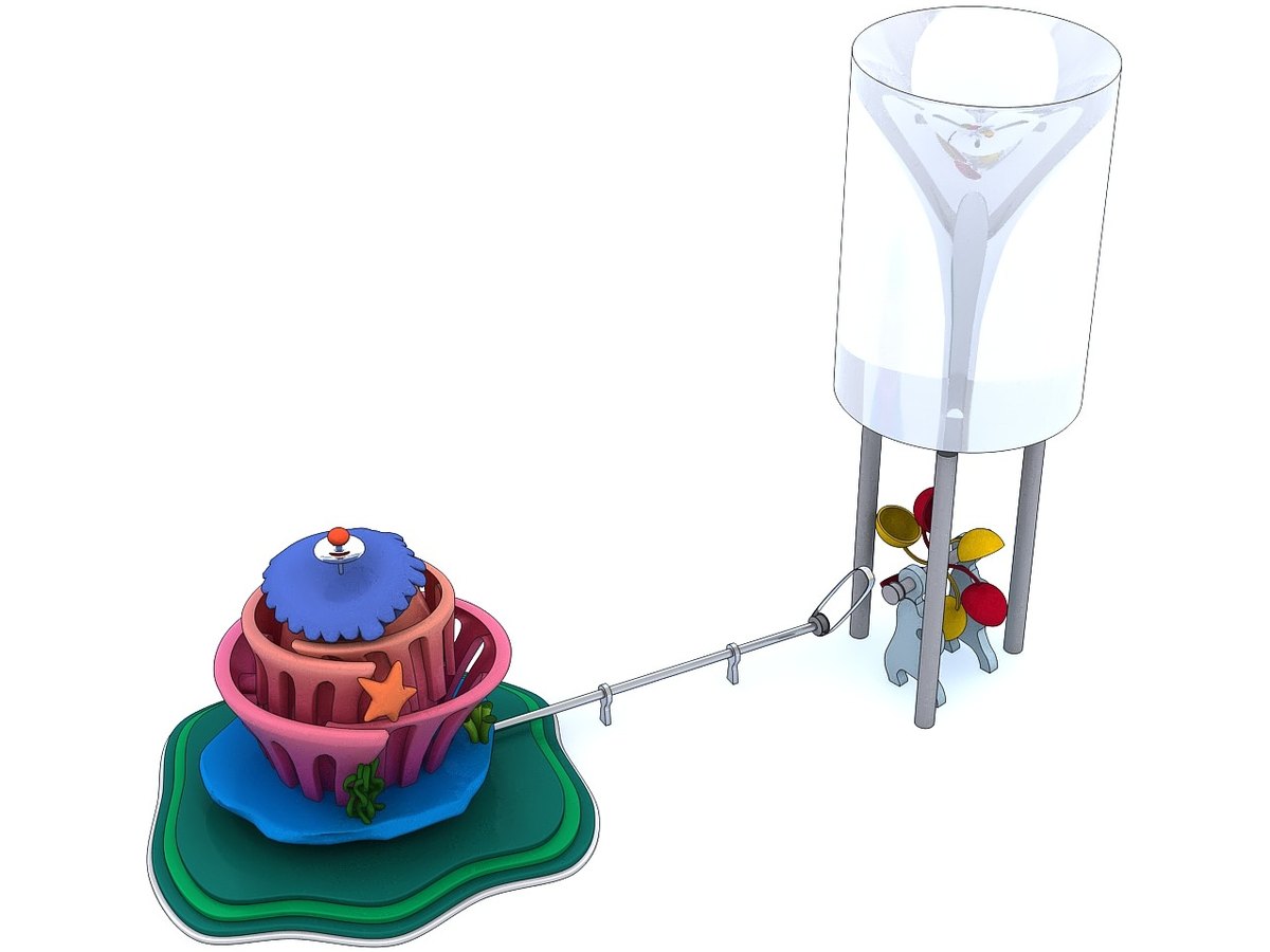 Ball & Jet Target — water play element