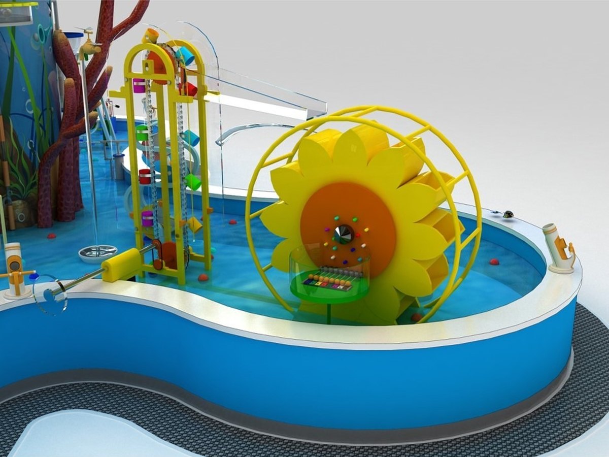 Chain Water Lift — water play element